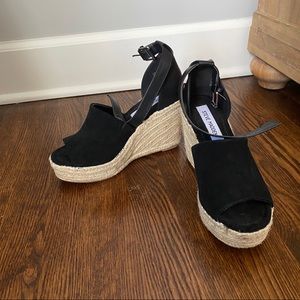 Steve Madden open toe espadrille wedge